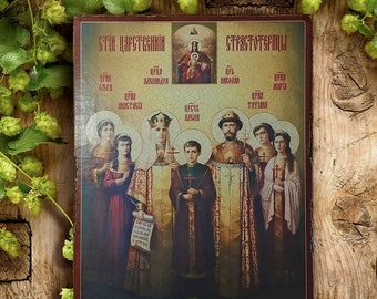 Royal Family, Handmade Icon, Romanov Martyrs
