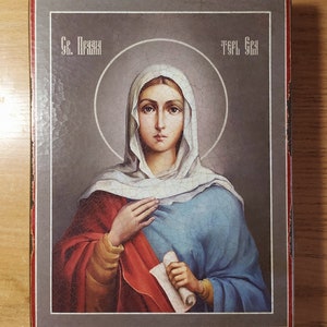 Icon of the Holy Foremother Eve, handmade copy of the ancient icon