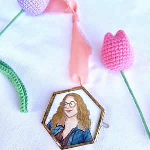 Custom Watercolor Portrait Ornament – Hand-Painted Christmas Keepsake