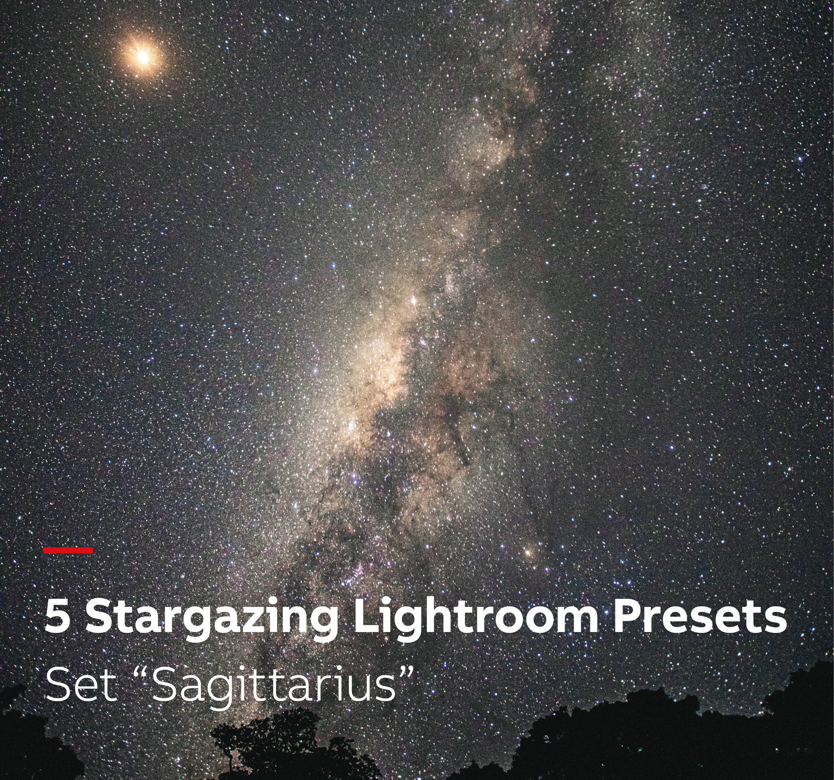 5 Stargazing Lightroom Presets - Set "Sagittarius". Night Sky and Milky Way Astrophotography Presets for Lightroom.