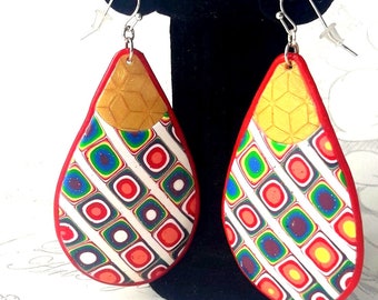 Polymer paste earrings