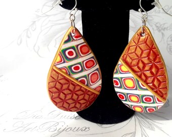 Polymer paste earrings