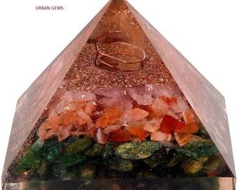 Cristal naturel n/éphrite Lapis Lazuli /& S/él/énite Orgone Pyramid Reiki gu/érison EMF Protection Energy Pyramid Crystal Orgonite Pyramids