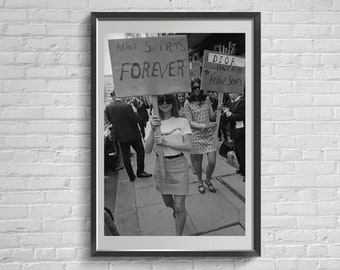 Póster artístico retro "Mujeres unidas", regalo con groserías, impresión en lienzo feminista vintage en blanco y negro.