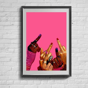 Feministische poster. De toekomst is vrouwelijk. Girlpower-print. Zwart meisje kunst aan de muur. Krachtige vrouw sterke vrouwelijke kunst aan de muur.