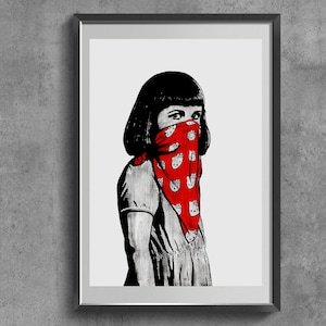 Feminist Graffiti Art Print, Swearing Prints Minimalist Wall Art Swearing Gift Vintage Poster Retro Art Feminist Gift Art Decor.