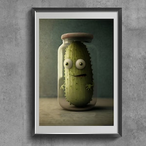 Signierter Kunstdruck. Poster The Last Pickle. Kinderzimmer Wand Dekor.