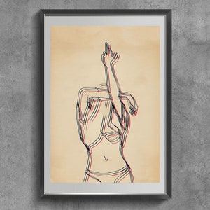 Wall art old paper print - middle finger art prints, Feminist art, New home gift for girl, Woman art, Living room wall art, Poster print.