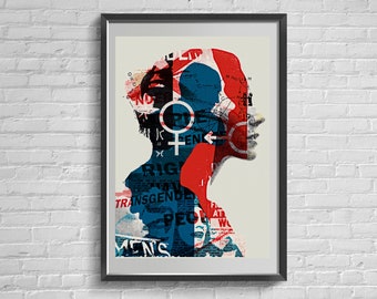 Feminist Art Print, Women Unite, Retro Wall Decor