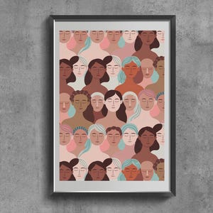 Feministisches Poster, Feministisches Poster, Feministische Wandkunst, Feminismus Kunstdruck, starke weibliche Kunst, ermächtigte Frauen, Mädchen, Kinderzimmer.