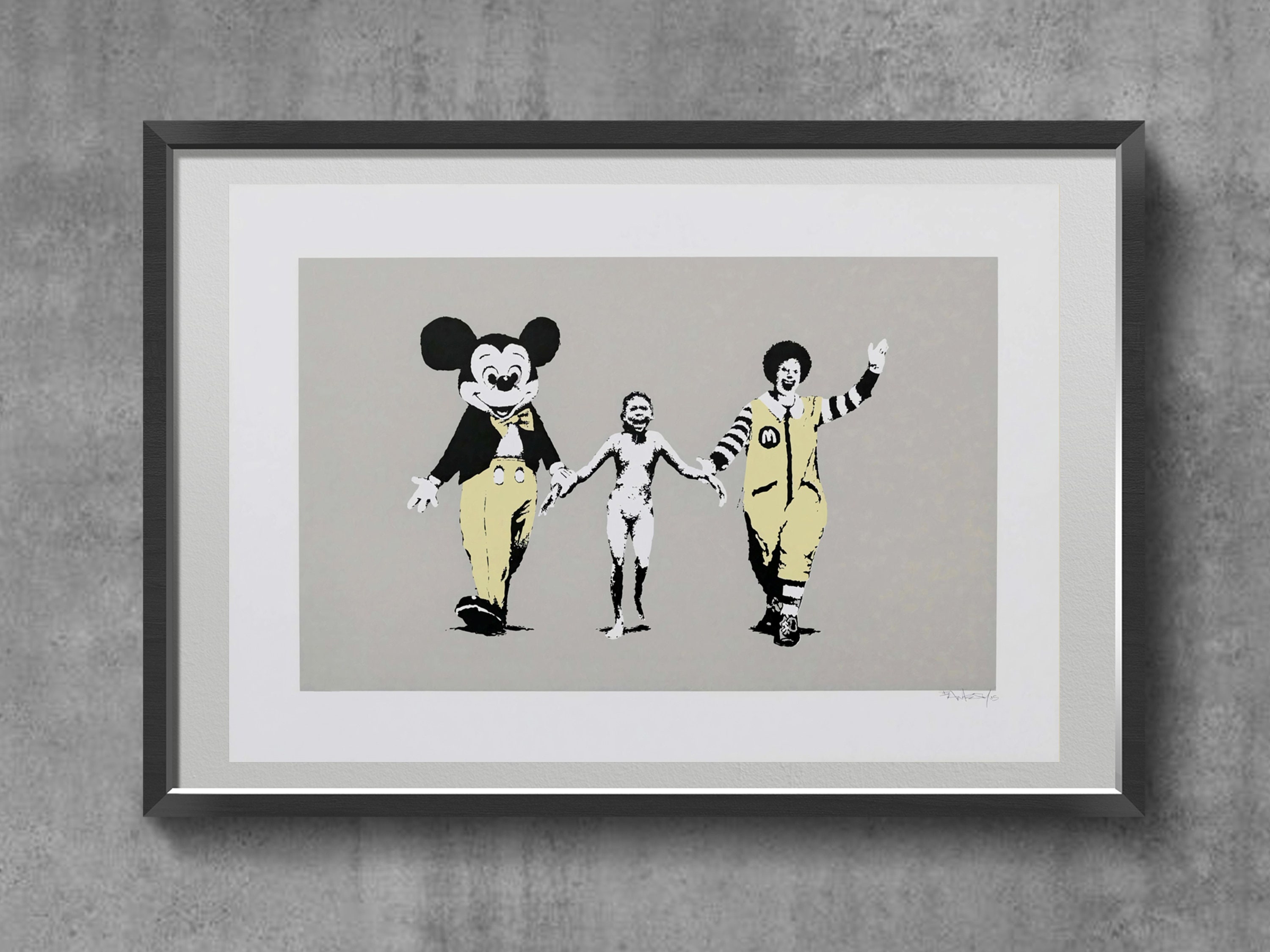 Buy Banksy Inspired Print, Mickey Mouse, Ronald Mcdonald, Street