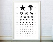 Eye Chart Poster Children Eye Test Print Child Pediatric - Etsy