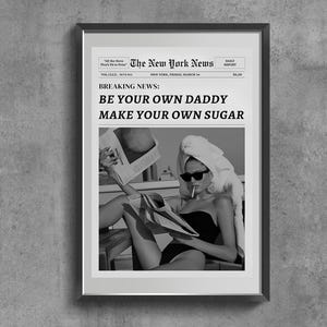 Magazin Cover Wandposter Vintage schwarz weiß Poster, Retro Kunst, Frauen vereinen, Kunstdruck