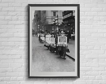 Impresión de arte retro "Mujeres unidas", póster feminista, arte mural vintage en blanco y negro, decoración gráfica para el hogar