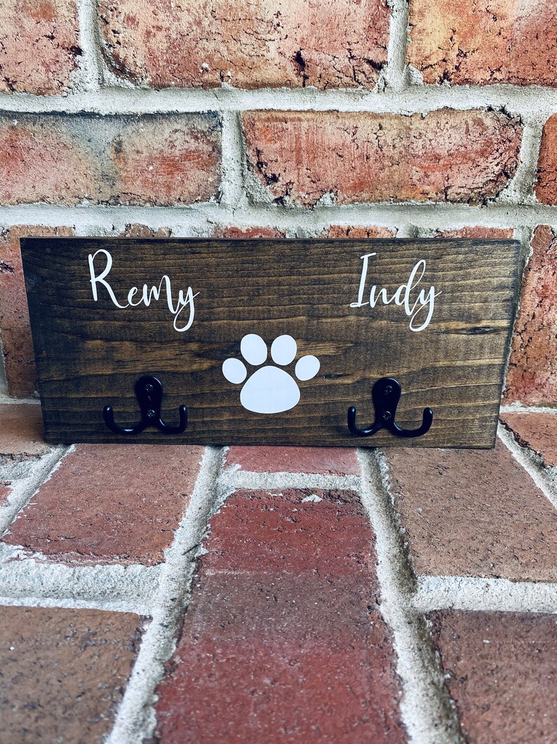 Doggie Leash Holder Collar Holder Leash Sign Organizer Etsy