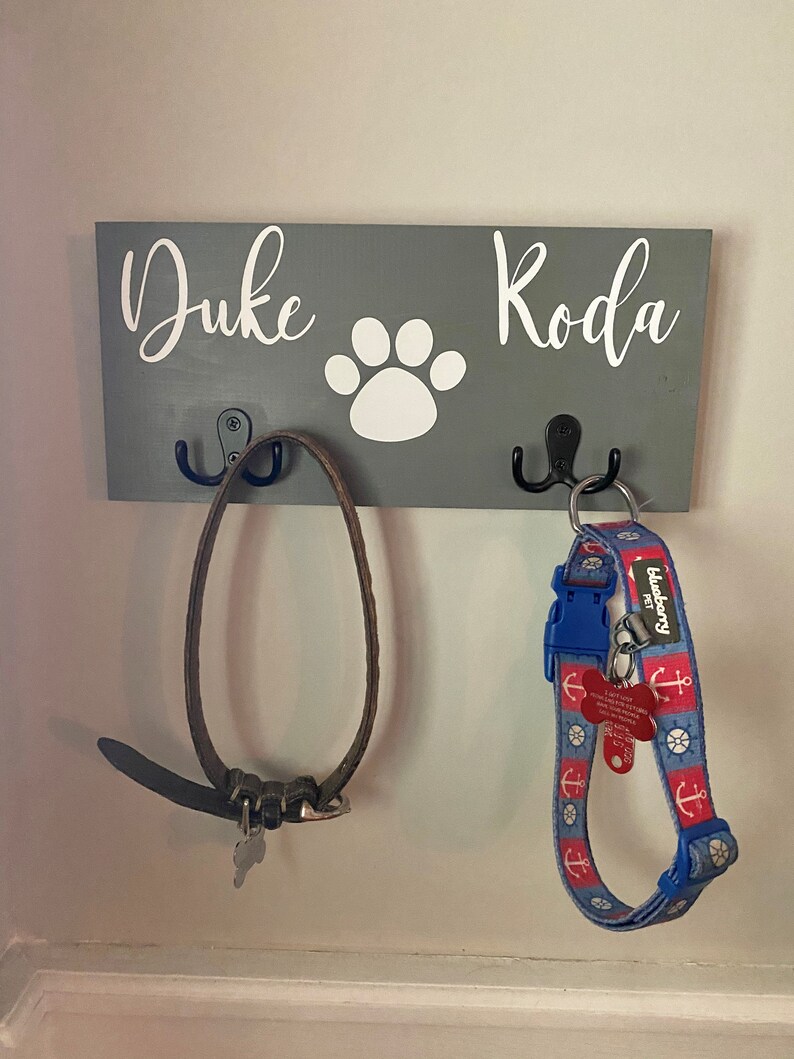 Doggie Leash Holder Collar Holder Leash Sign Organizer Etsy