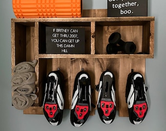 Peloton bike shoe rack hot sale