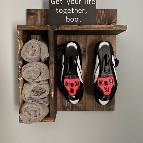 Exercise Home Gym Shoe and Towel Shelf Cycling Shoe Shelf Etsy