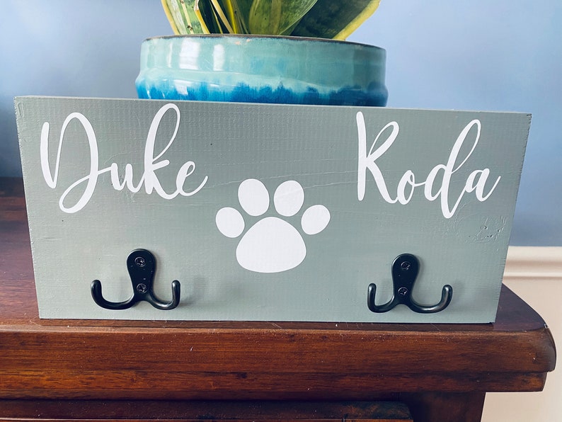 Doggie Leash Holder Collar Holder Leash Sign Organizer Etsy