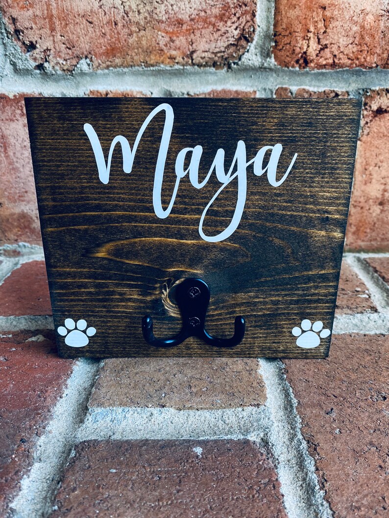 Doggie Leash Holder Collar Holder Leash Sign Organizer Etsy