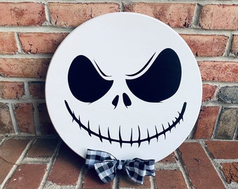 Fall Front Door Decor, Halloween Door Decor, Jack Skellington, Door Hanger, Fall Decor, Door Wreath,  Home Decor, Wreath, Gift, Door Decor