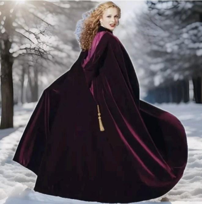 Velvet Cape, 100% Crushed Velvet, Satin Lining, RenFaire Medieval SCA LARP Wiccan Opera, with lining for Adult Unisex, S-4x