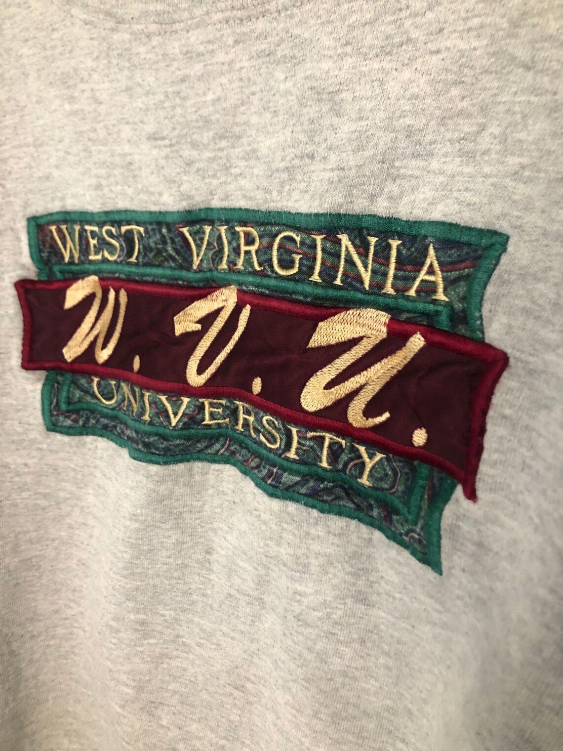 WVU crewneck sweatshirt West Virginia University Etsy