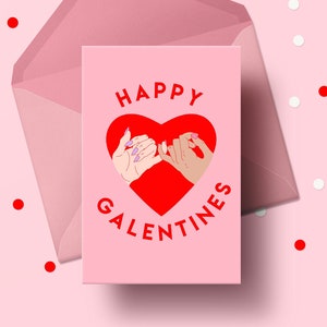 Happy Galentines Valentines Day Card | Personalised | Funny Cute | Feminist | Multipack | Best Friend Card Pack | Best Seller
