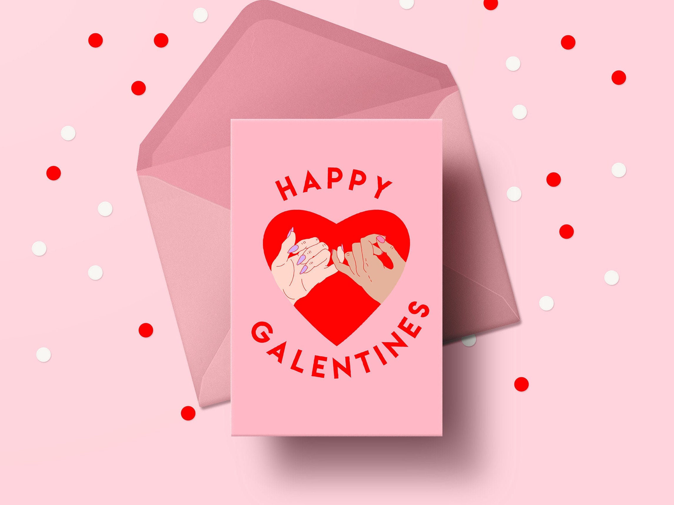 Printable Happy Galentines Valentines Day Card Funny Cute | Etsy
