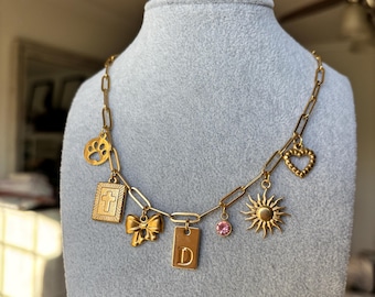 Paperclip chain / custom charm necklace / 4mm