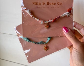 Bandana necklace / charm necklace / custom necklace