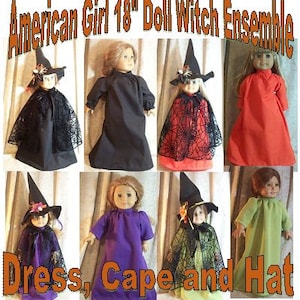 Doll Clothes Made to fit American Girl 18&quot; inch Ensemble 3 pcs Dress Hat Watches Wizards NEW