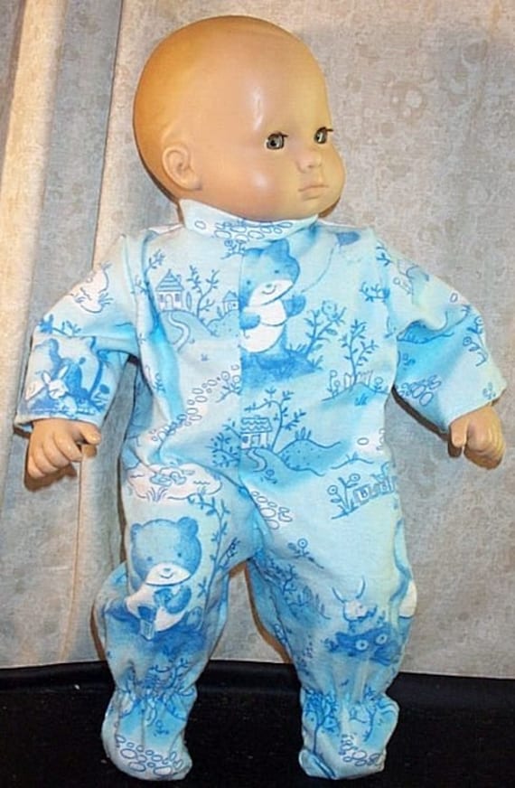 Doll Clothes Baby HandMade 4 American Girl Boy 15" Overalls 2pc Train Red Blue 
