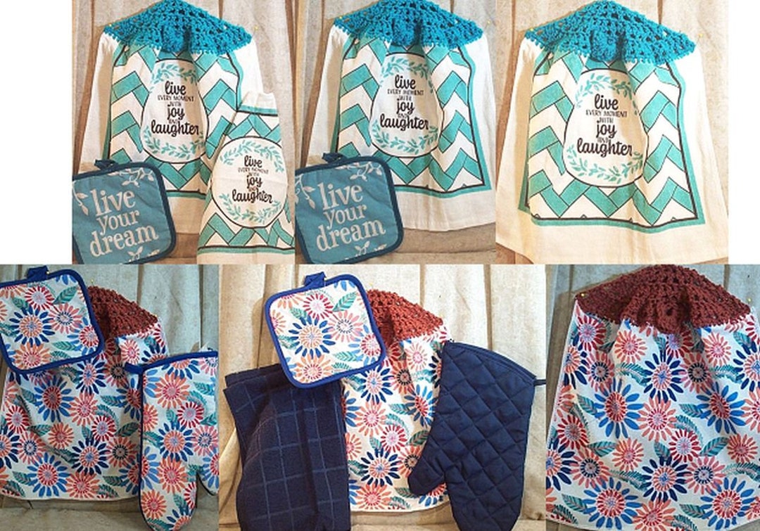 Home Decor' Kitchen Kitchen Towel Hot Pad Dish Towel Rag Sets Options ...