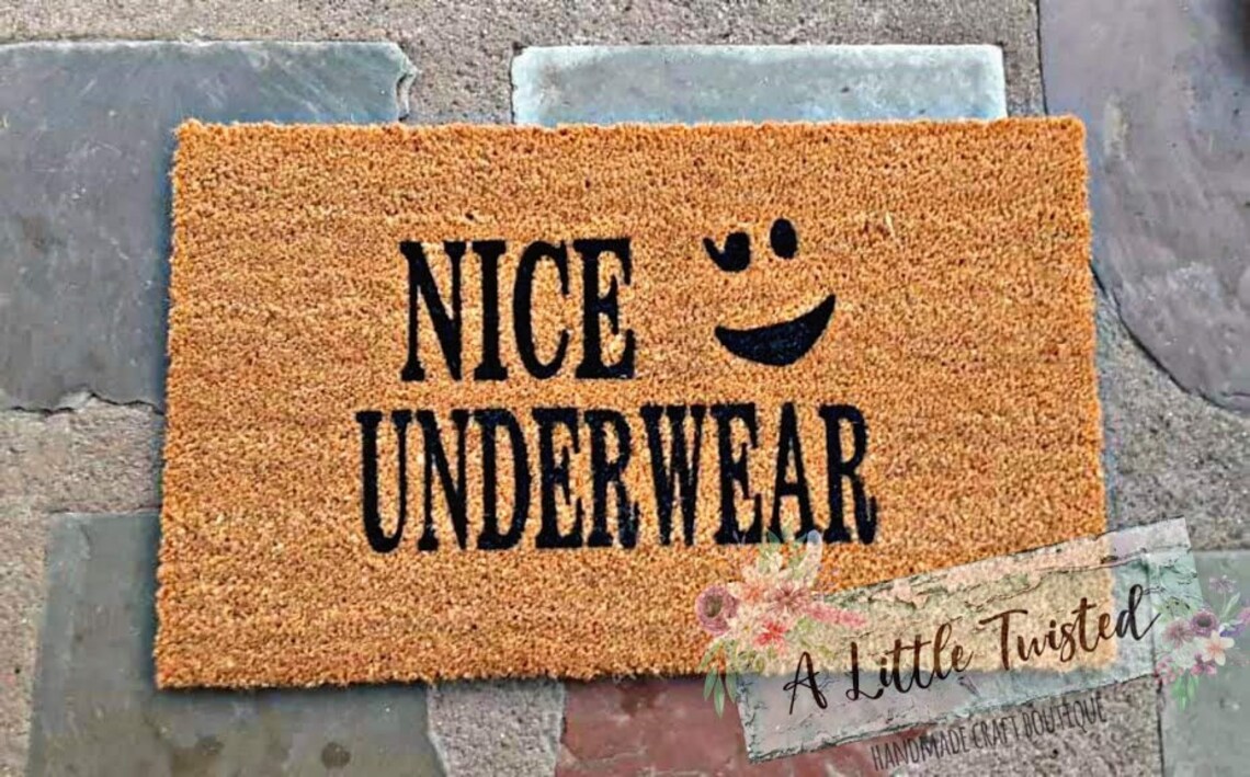 Nice Underwear DoormatFunny DoormatCoir DoormatPersonalized Etsy
