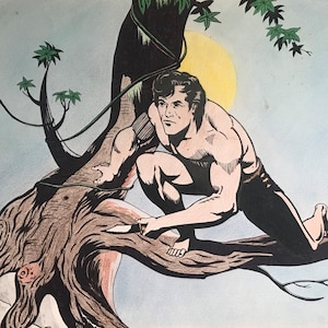 Dessin de Tarzan réalisé au crayon et à l&#39;encre de chine