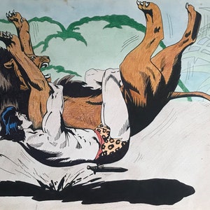 Dessin de Tarzan réalisé au crayon et à l&#39;encre de Chine