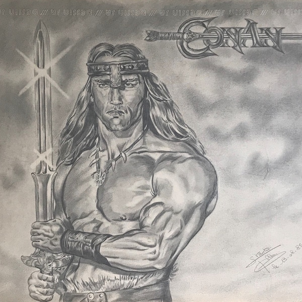 Conan Barbarian Drawing Etsy