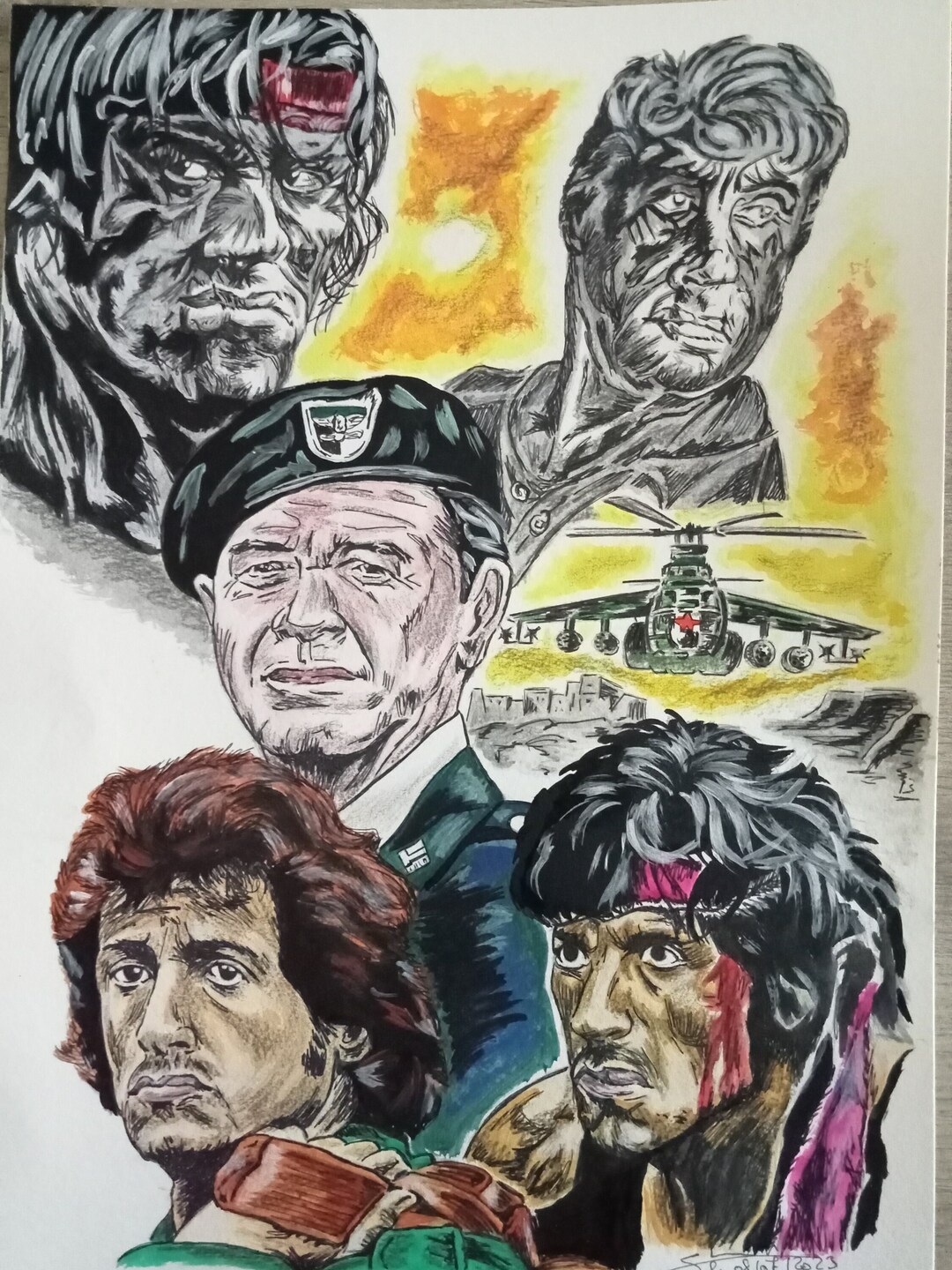 Illustration From the Rambo Saga - Etsy