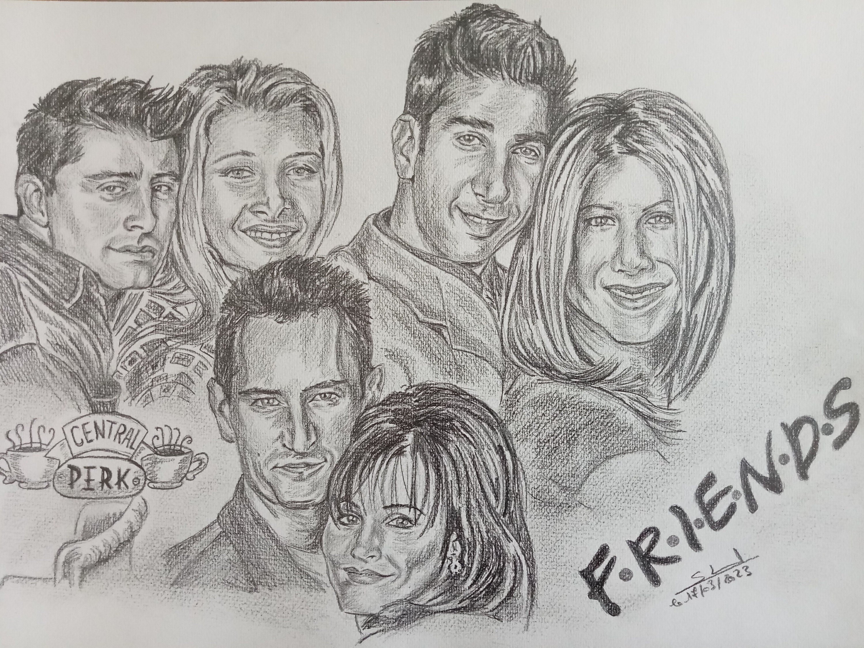 Illustration of the Friends Series Made With Pencils - Etsy