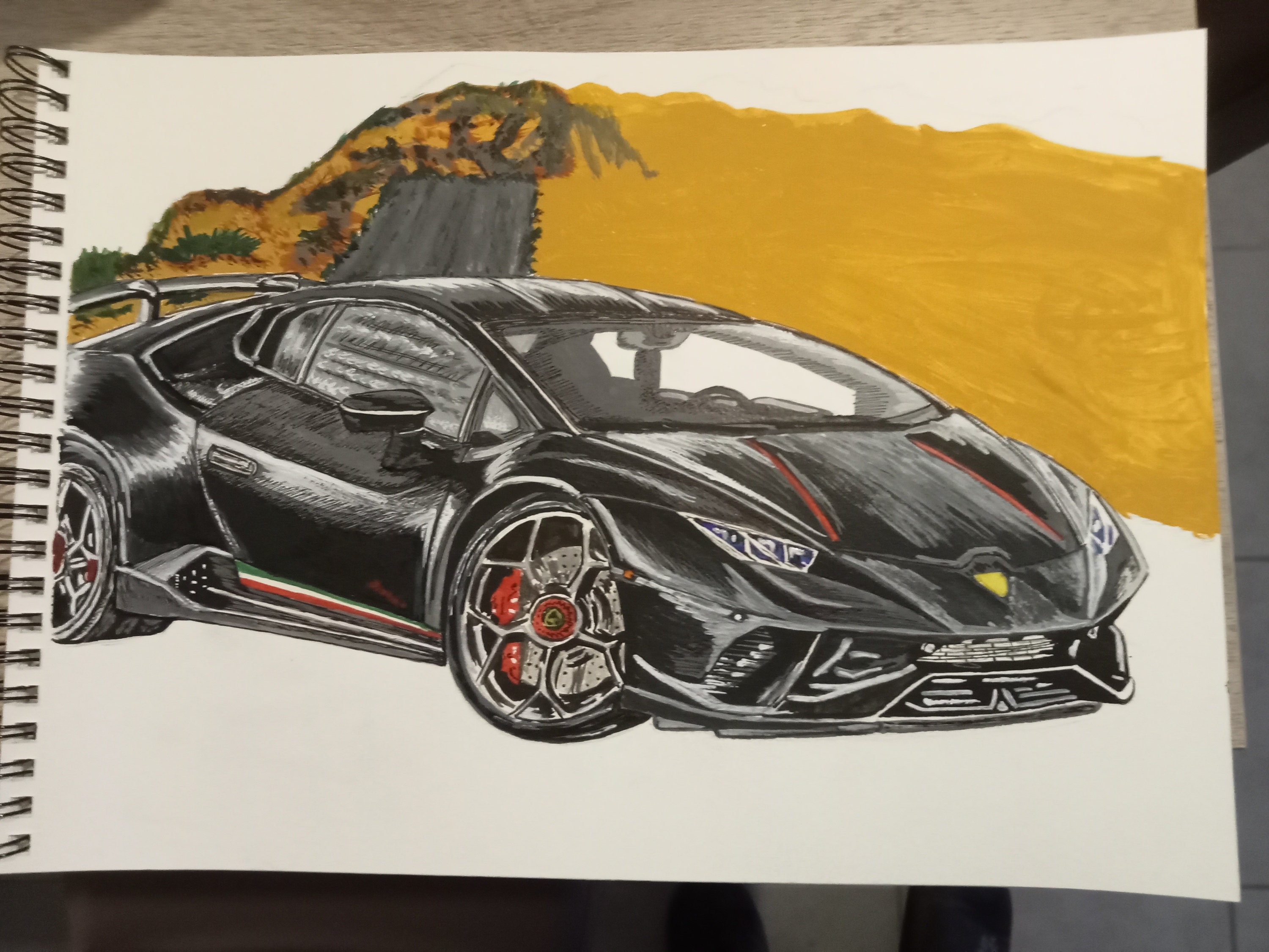 Illustration of a Lamborghini Huracan Performante Made With - Etsy UK