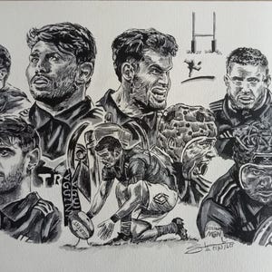 Illustration of the French rugby team