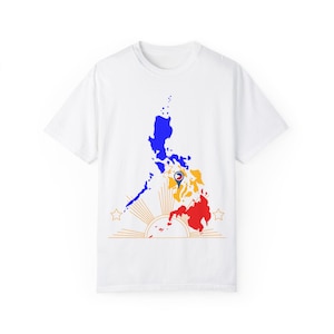 Philippinen Karte T-Shirt, Unisex Komfortables T-Shirt, leichte Sommerkleidung, Perfekt für Reisen und Urlaub, ideal für Geschenke