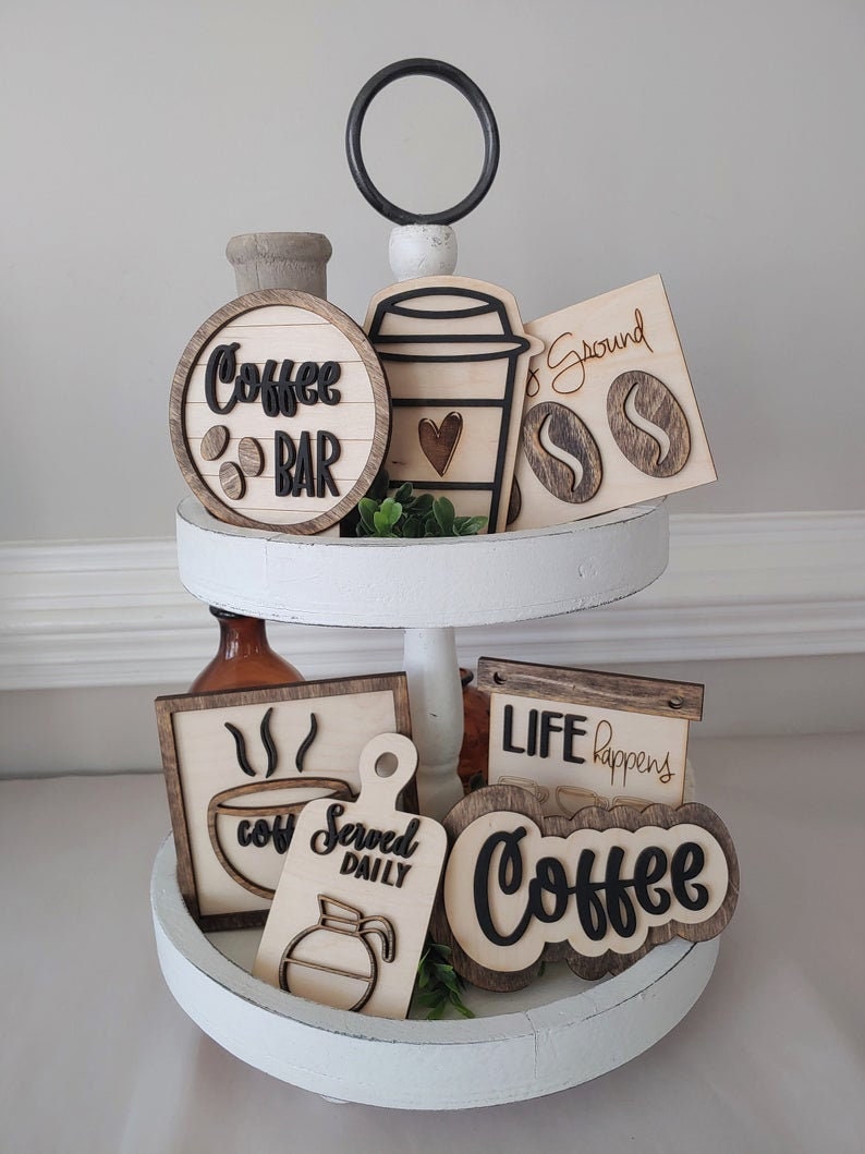 Tiered Tray SVG File Coffee Tier Tray File Tray Etsy