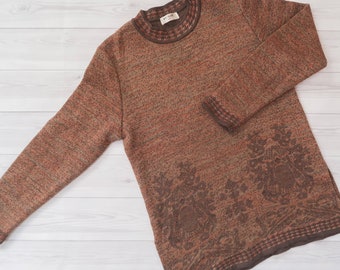 Brown wool jumper womens Clearance