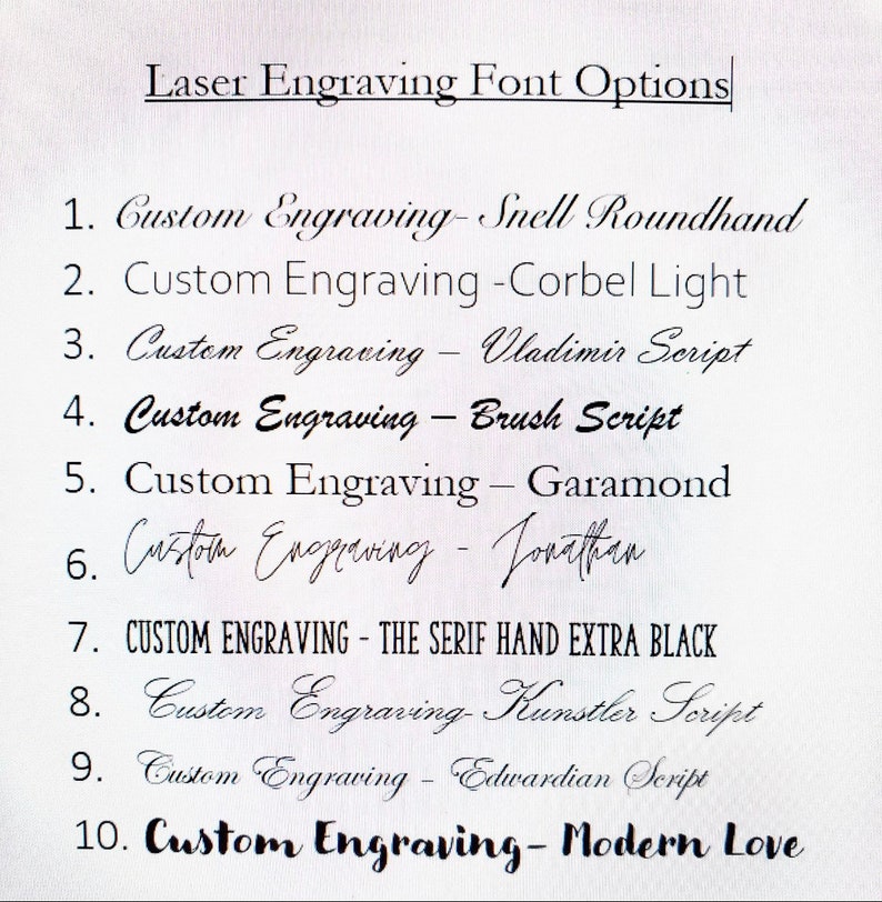 Personalization Laser Engraving image 1