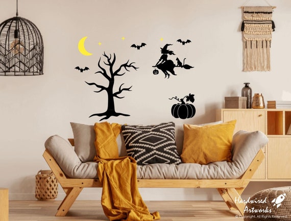 Halloween Wall Decal, Halloween Decor, Large Wall Stickers, Spooky Wall