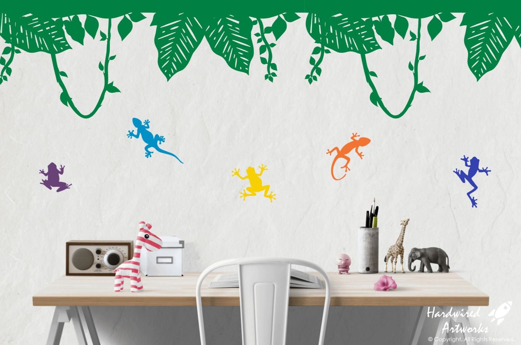 Rainforest Wall Decal Jungle Canopy Ferns Forest Foliage Etsy Singapore