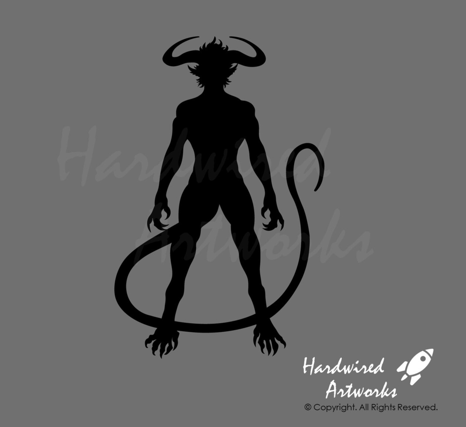 Devil Wall Decal Evil Spirit Silhouette Wall Sticker Etsy