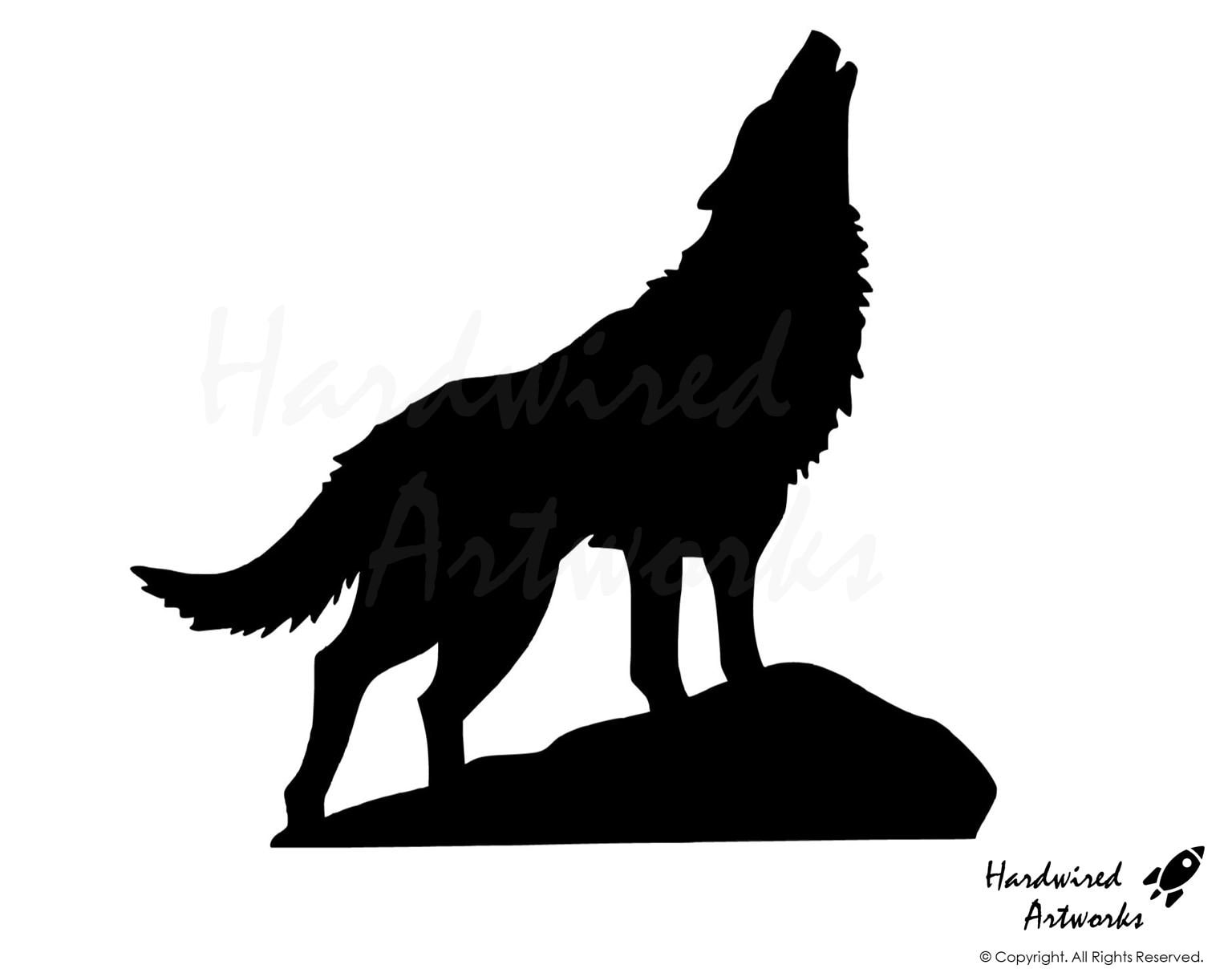Howling Wolf Decal Sticker Choose Color and Size Wall Decal Etsy UK